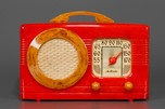 Beautiful Red Highly Swirled Motorola 50XC Catalin &rsquo;Circle-Grille&rsquo; Radio